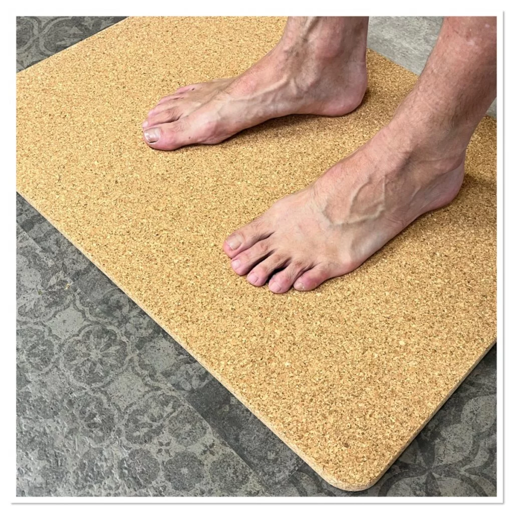 voeten op badmat