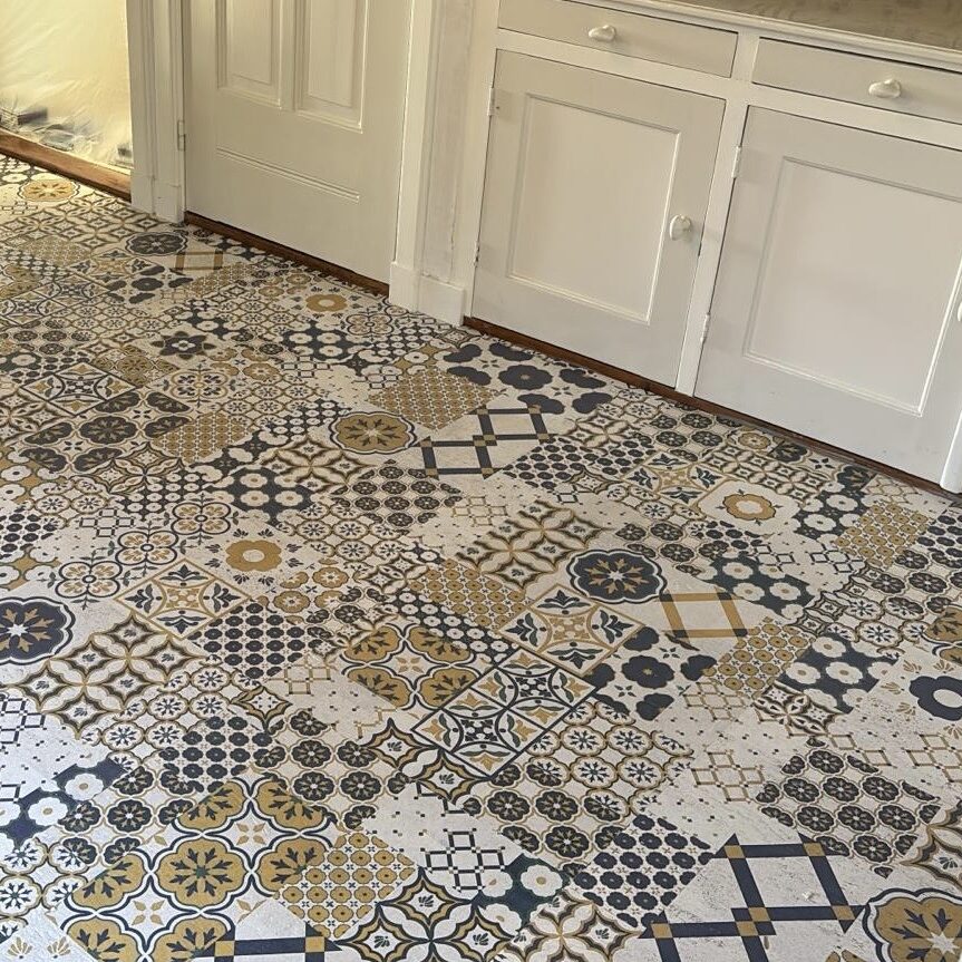 Kurkvloeren met een print van Mozaiek