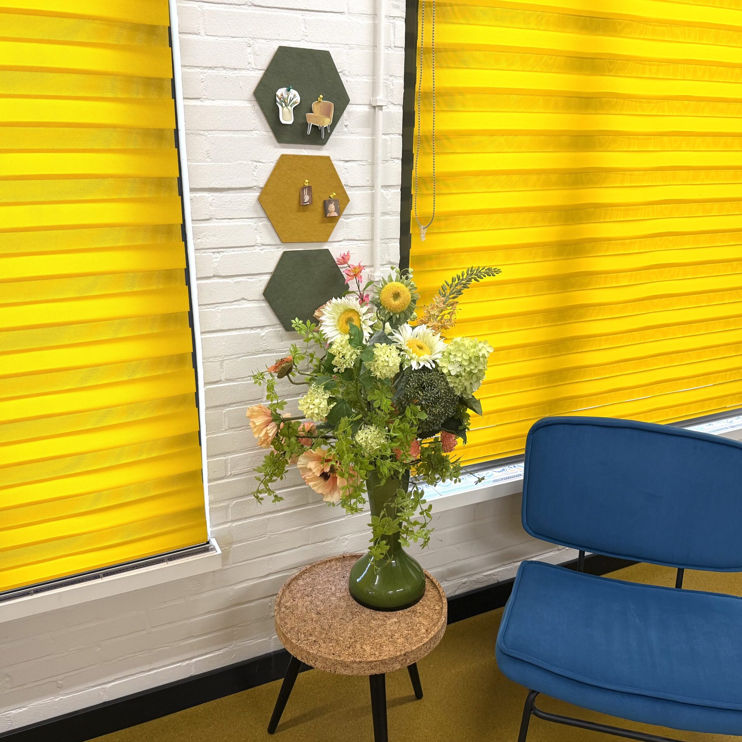 Met onze Zeshoek prikbordjes vrolijk je elke ruimte meteen op