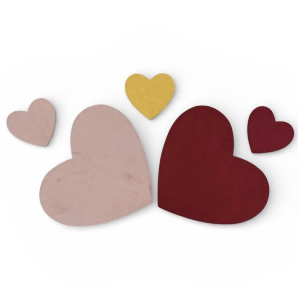 Prikbordjes hartvorm