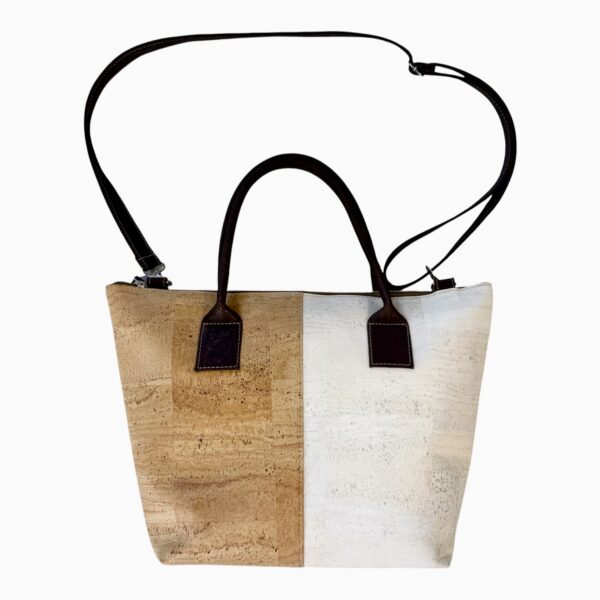 Tas naturel en wit